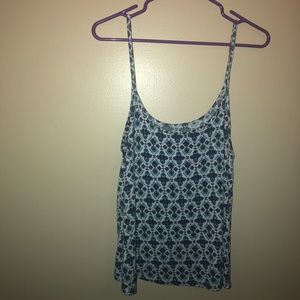 soft & sexy blue pattern tank